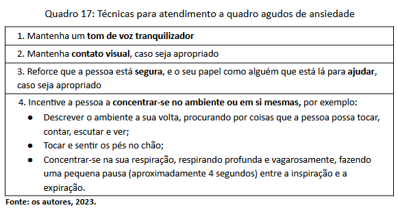 Quadro 17 - Técnicas para atendimento a quadro agudos de ansiedade.png